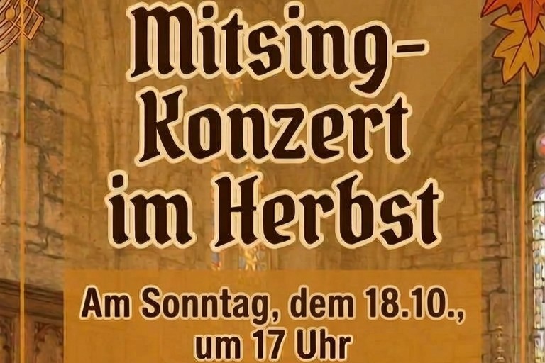Mitsing-Konzert mit dem Kornelius-Kirchenchor