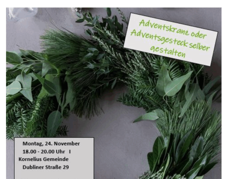 Advent, Advent… wir gestalten Adventskränze und Gestecke!